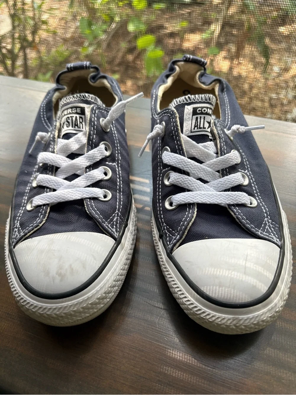 Converse Shoreline All Star Slip On Sneakers• size 8.5• Navy Blue🔥 - Picture 3 of 13